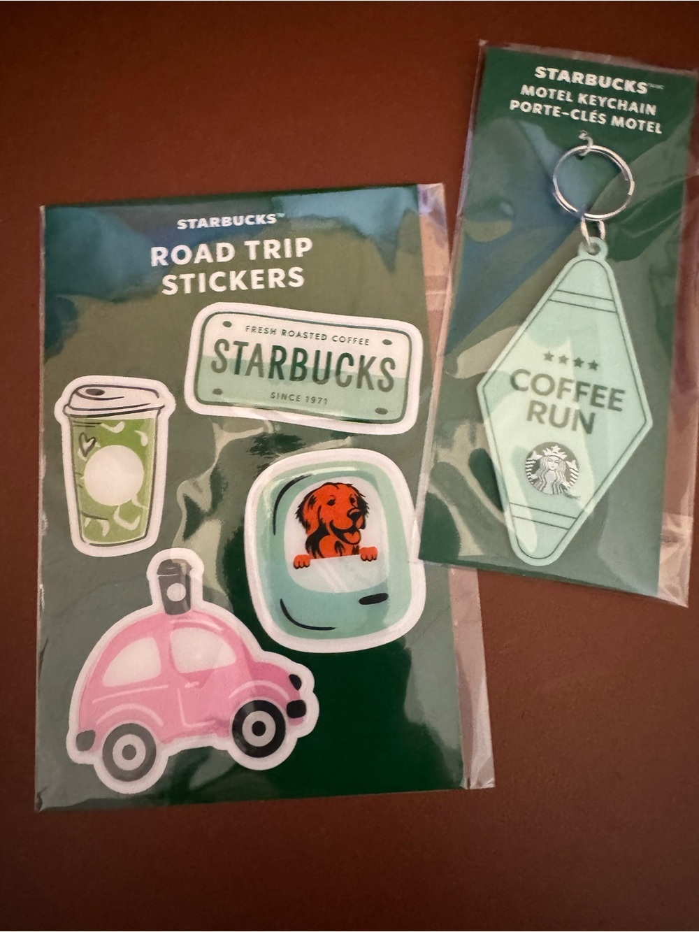 NEW Starbucks Roadtrip Adventure stickers and keychain bundle